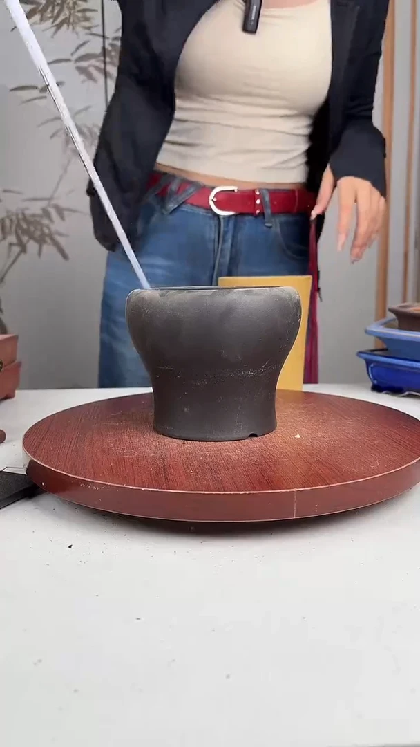 紫砂花盆浅草紫砂花盆