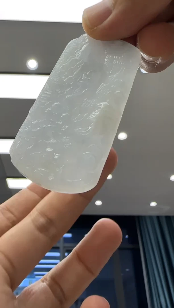 颈饰未镶嵌翡翠天然翡翠A货孤品一件