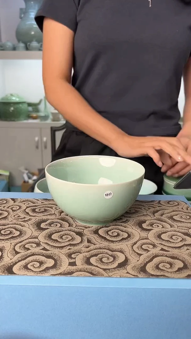 龙泉云间青瓷小米茶器
