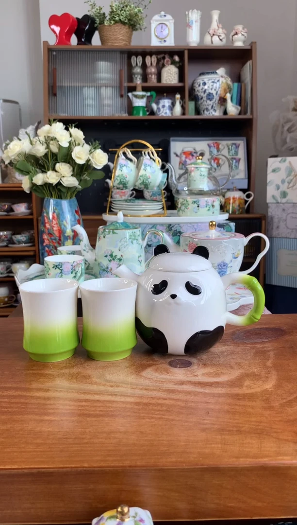 陶瓷【限时福利】不笋熊猫一壶2杯