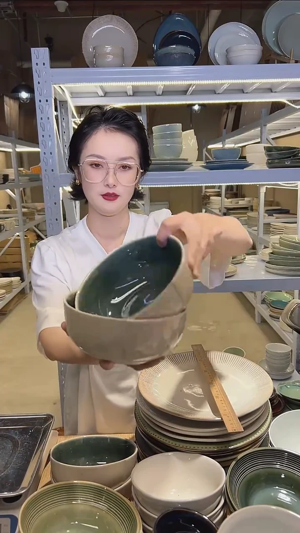 瓷207外贸尾货高温釉下彩陶瓷餐具默认微瑕