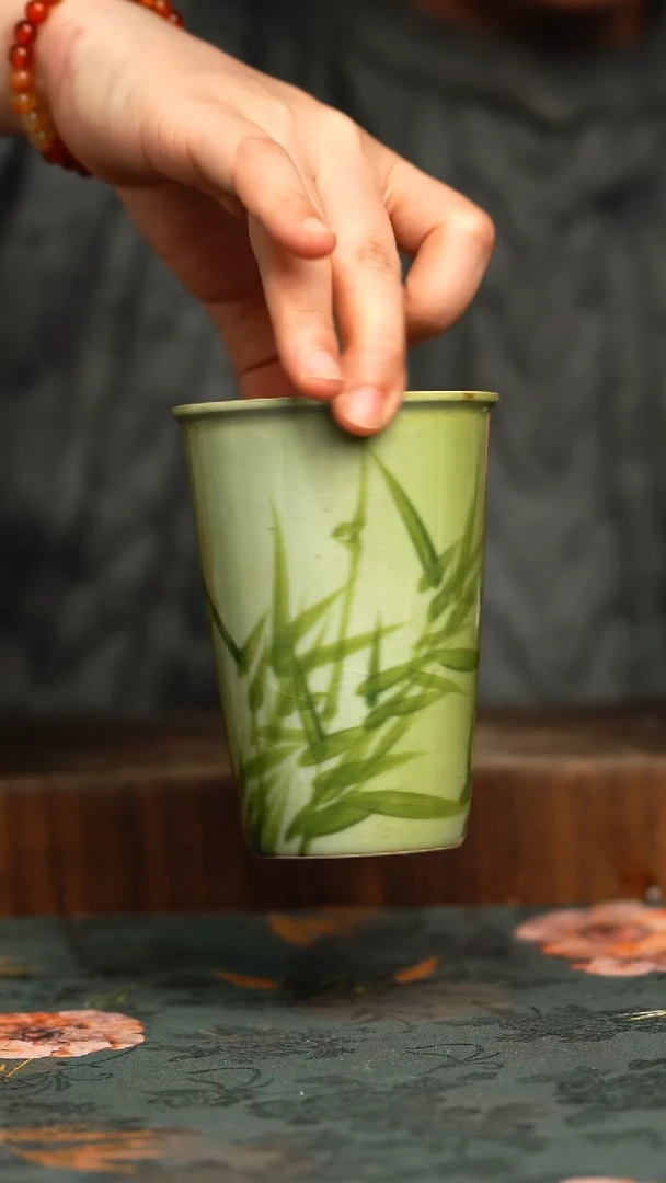 杯釉下彩手工手绘同款陶器