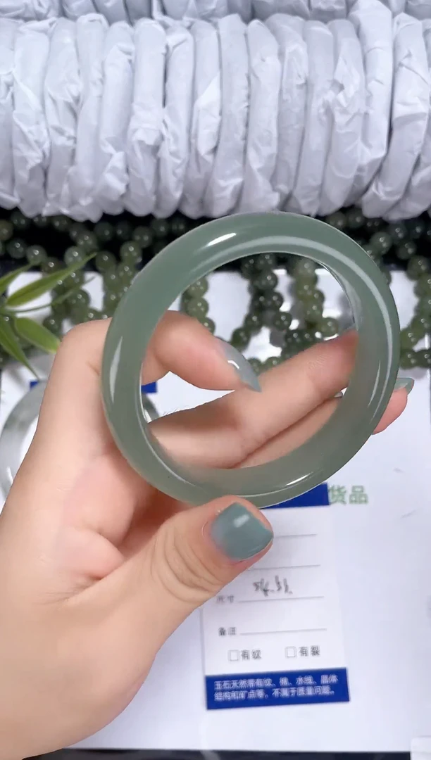 未镶嵌东陵石东陵玉003 烟青色 54-53