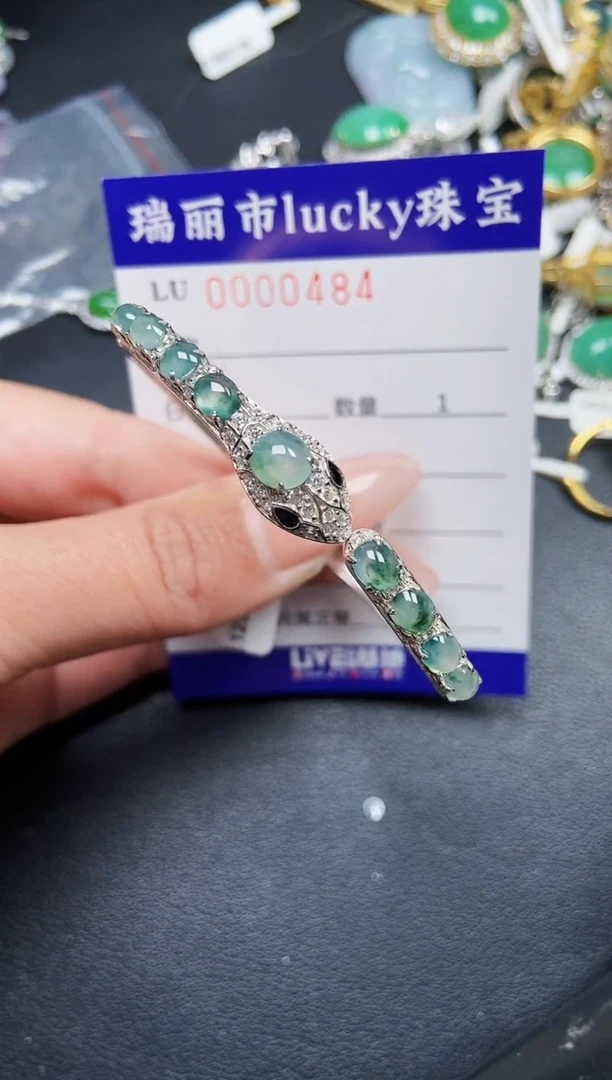 【闪购商品】翡翠颈饰银S925镶嵌0484