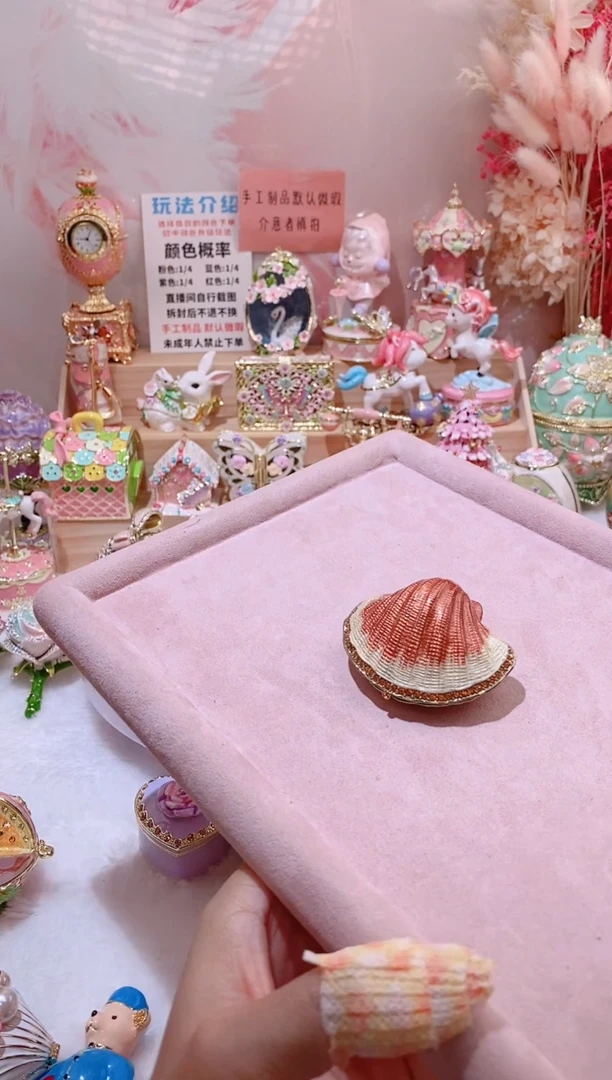合金珐琅彩首饰盒摆件