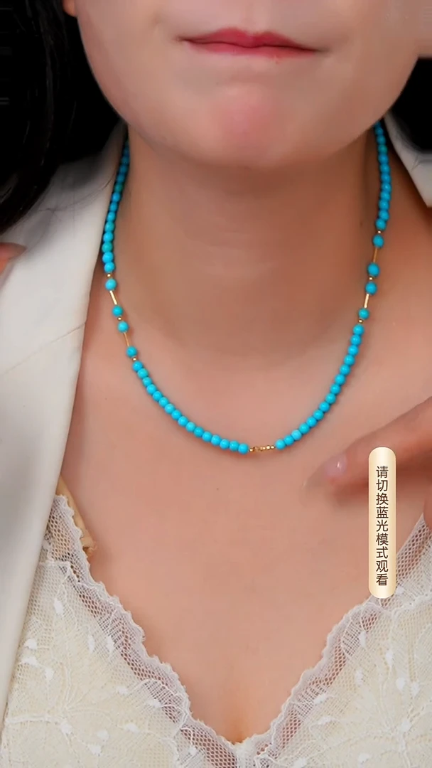 未镶嵌绿松石项链多样性发一