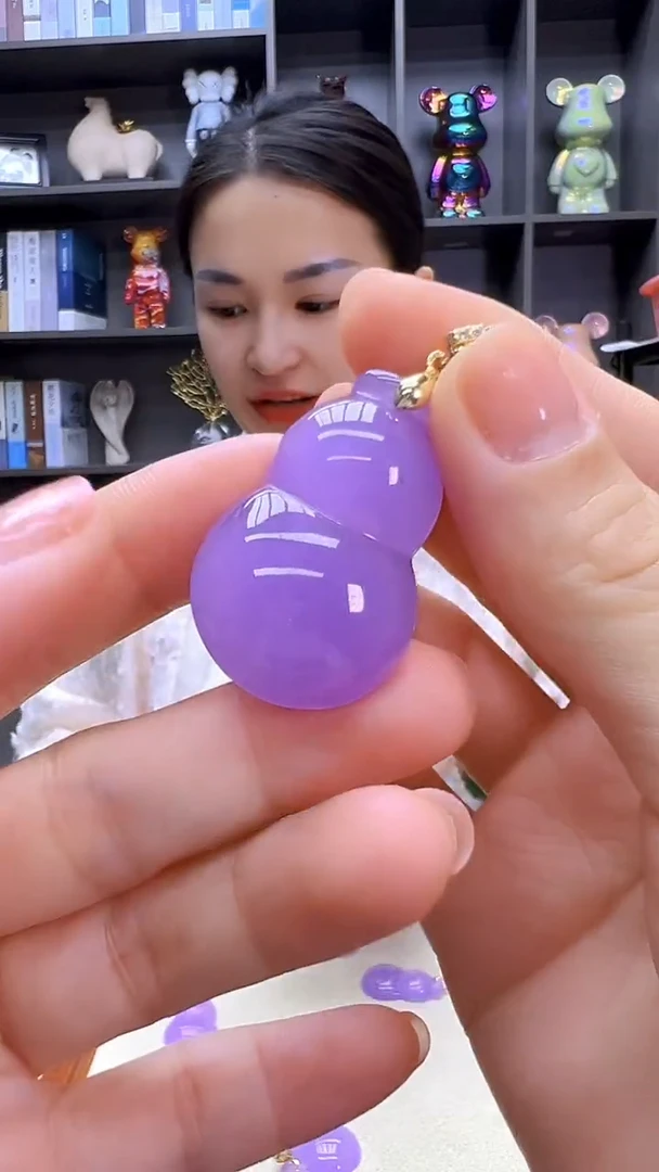 翡翠14K金镶嵌颈饰沉白diy劲饰