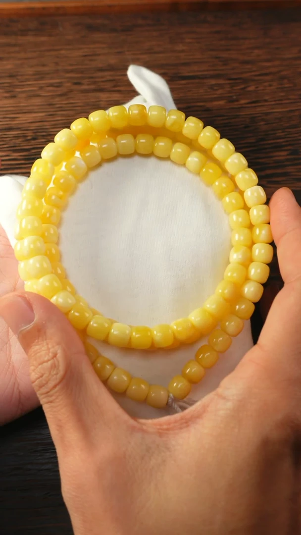 【闪购商品】蜜蜡手链未镶嵌2554/8.5mm红标老型108