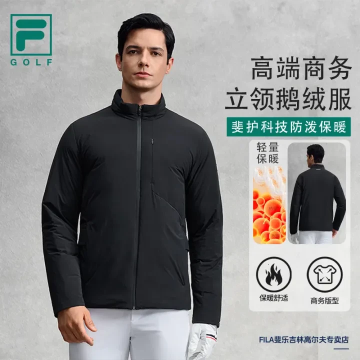 Fila/斐乐【90鹅立领】90鹅绒高尔夫立领商务休闲羽绒服A11M545928F