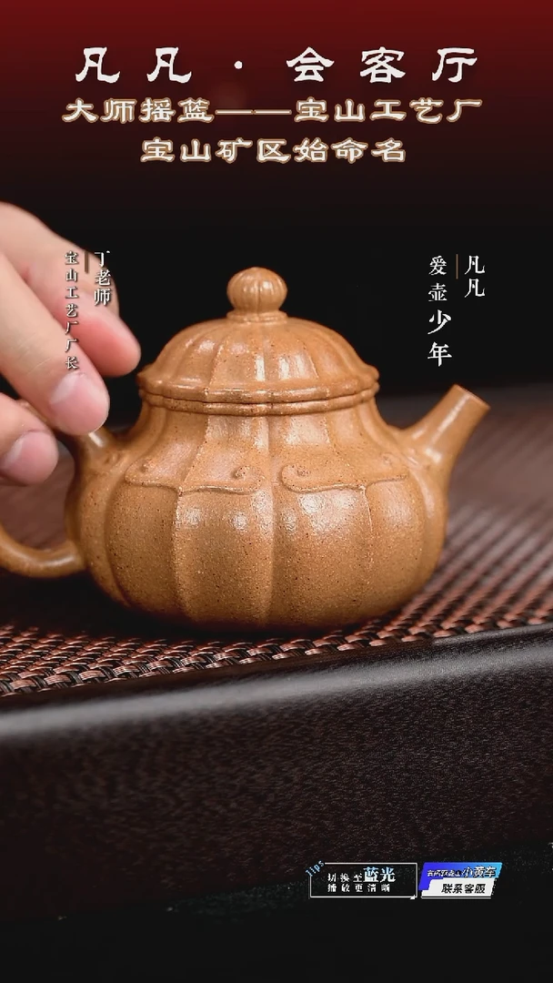 茶壶紫砂DL145 吉春萍 菱花容天黄降坡170cc