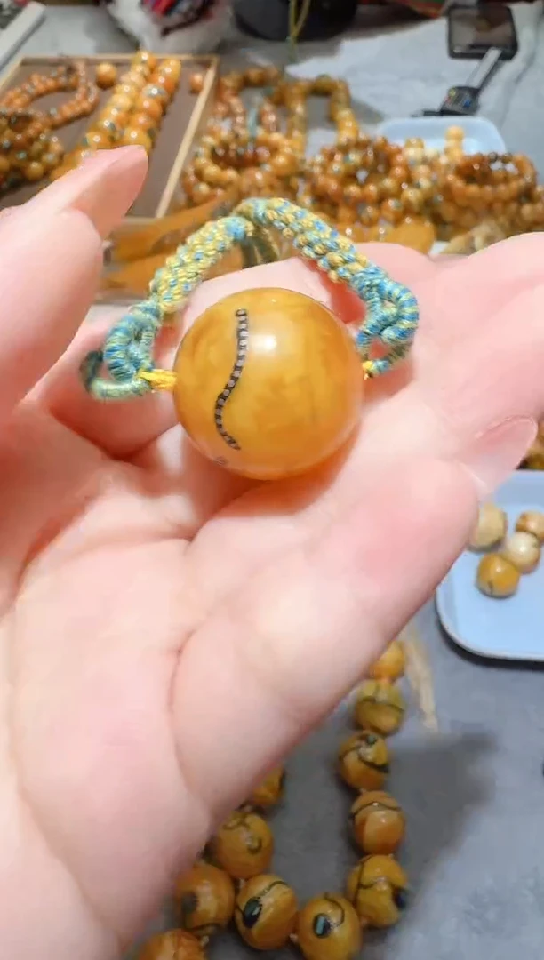 蜜蜡颈饰未镶嵌970天然蜜蜡珠宝奇石全都保真