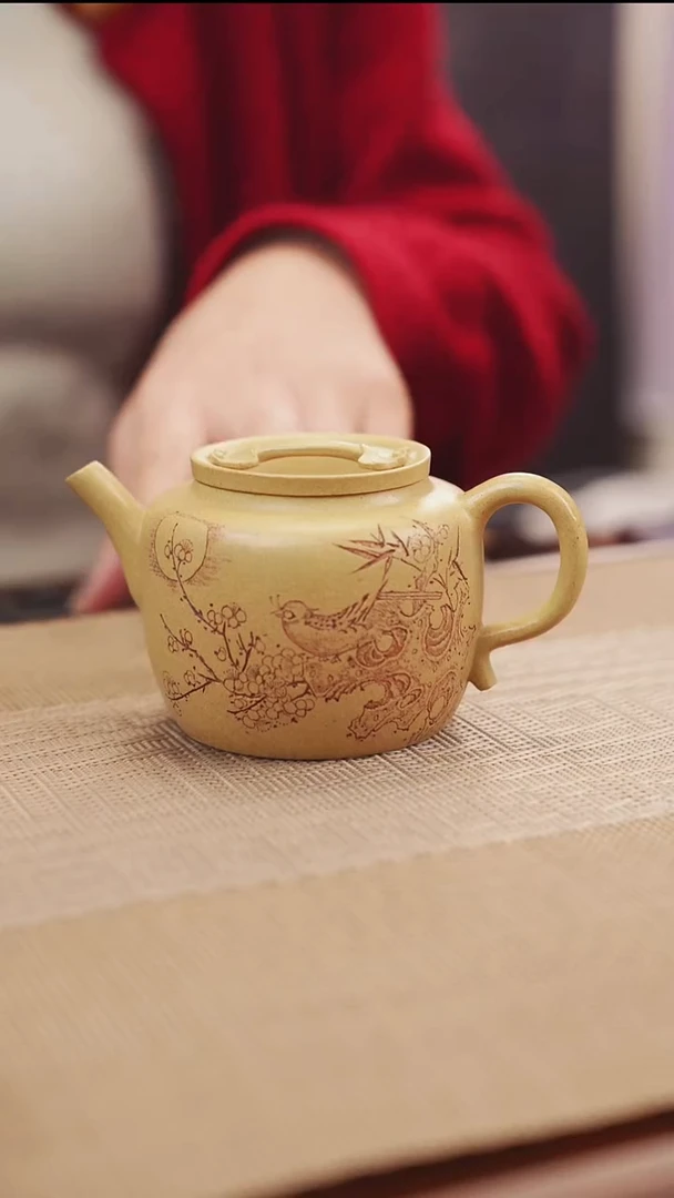 原矿花好月圆紫砂壶19