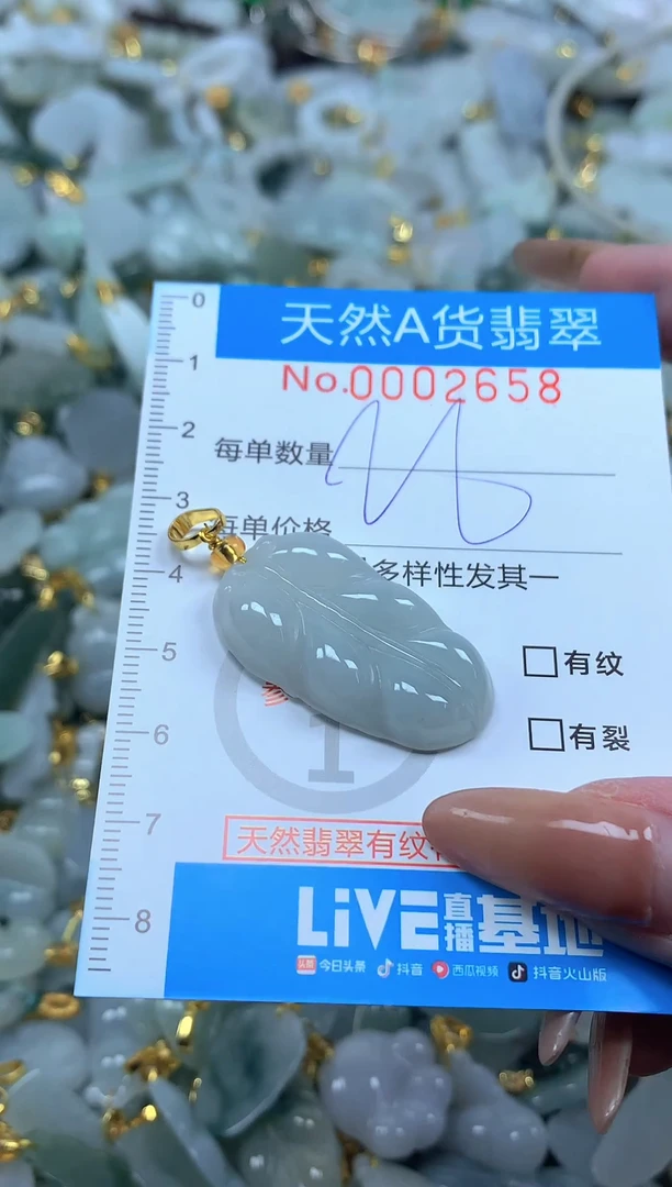 颈饰未镶嵌翡翠净货挂件-2658
