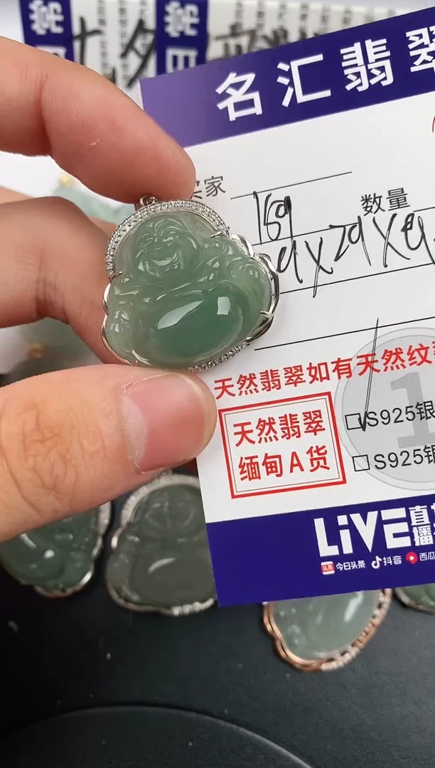翡翠银S925镶嵌颈饰·
