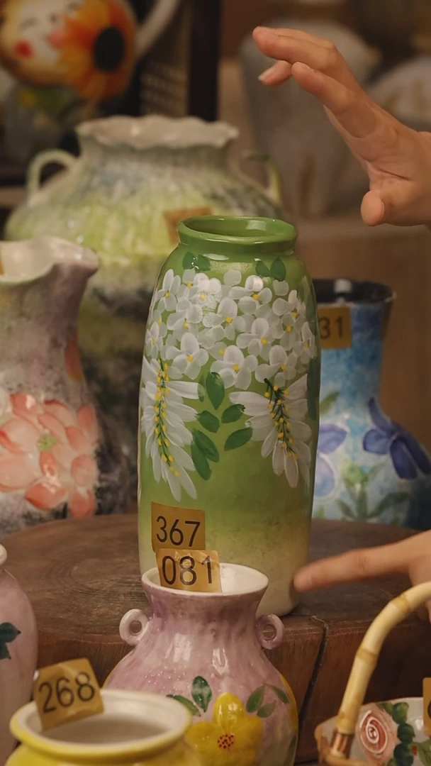 陶瓷382景德镇设计师手作花器摆件侘寂风