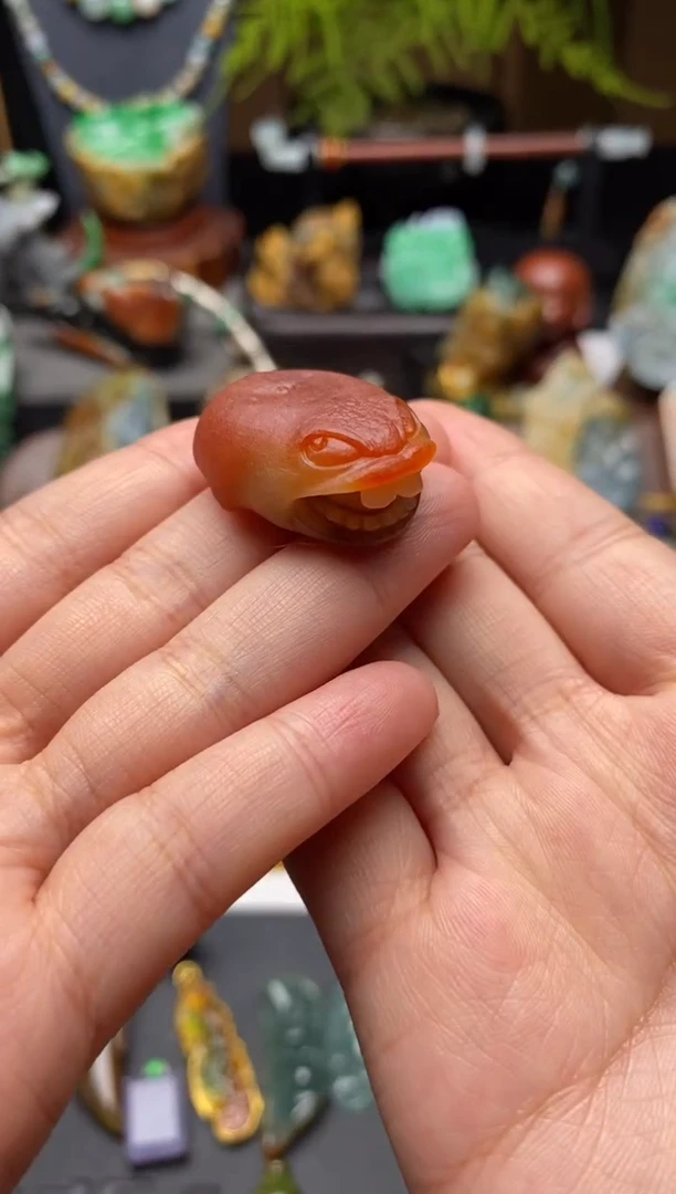 颈饰未镶嵌翡翠金蟾
