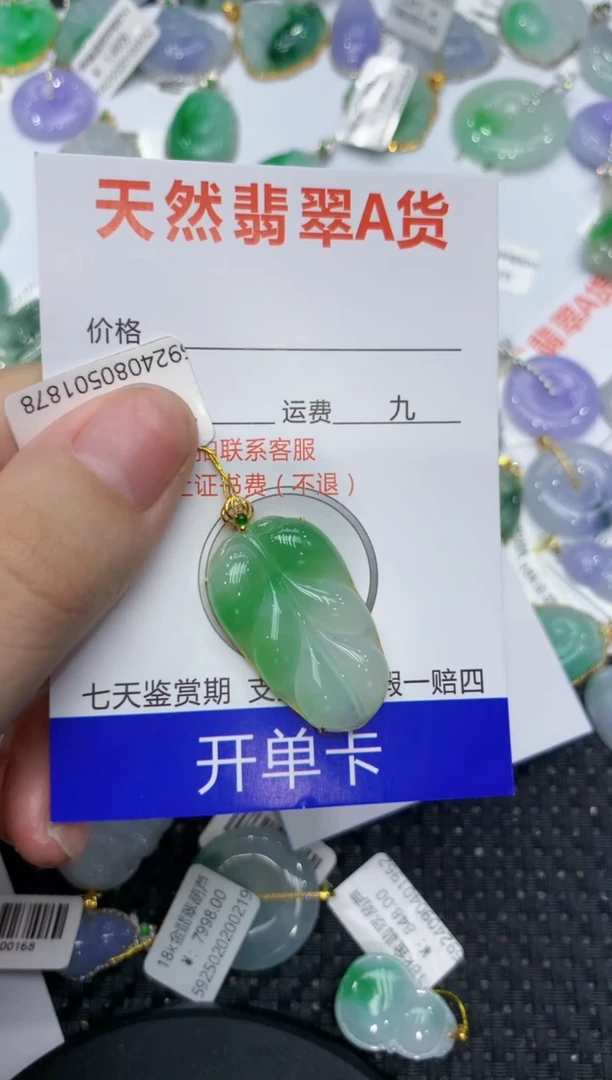 【闪购商品】翡翠颈饰18K金镶嵌111111111