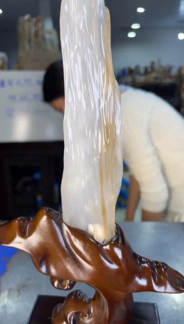 未镶嵌摆件硅化玉5