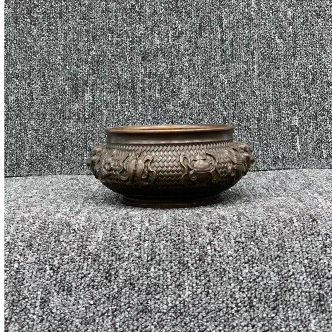 纯铜 狮耳聚宝盆