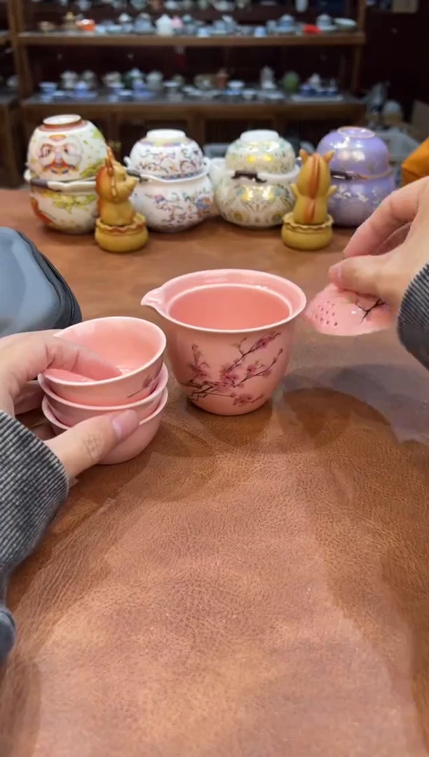 真的很便宜会开片的旅行茶具