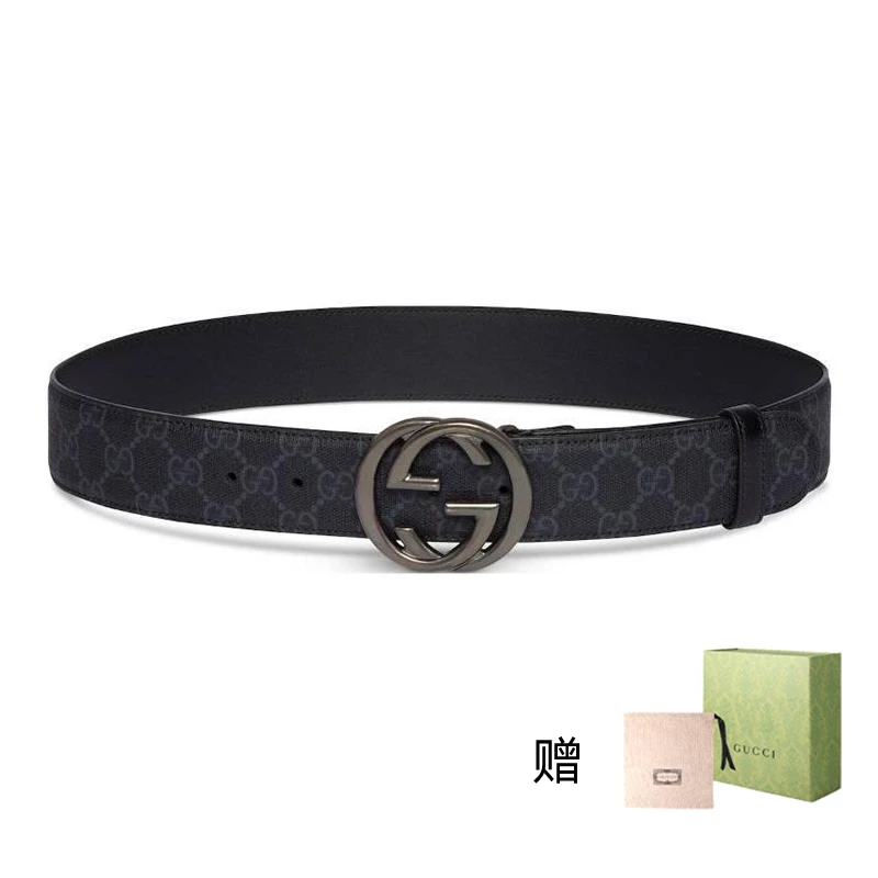 GUCCI古驰时尚休闲皮带4cm+品牌收纳盒77415392TIT1000