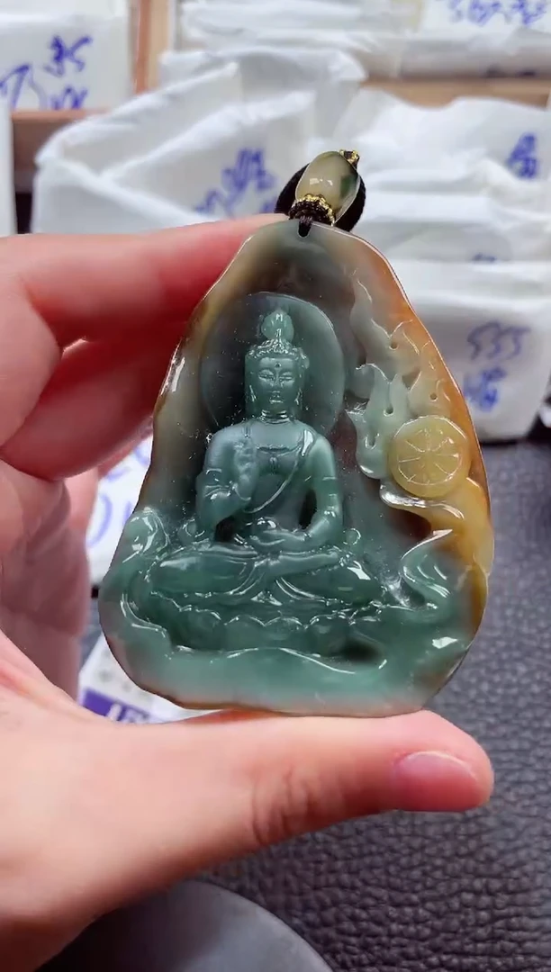 翡翠未镶嵌颈饰00006563观音