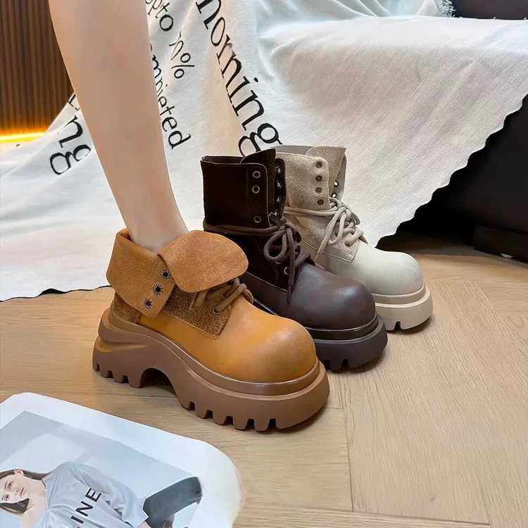 夏季时尚百搭新款爆款明星同款复古马丁靴80115