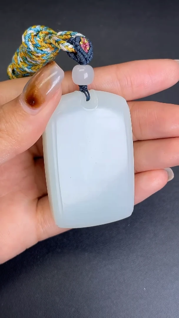 颈饰未镶嵌和田玉711037新疆和田玉羊脂白玉无事牌