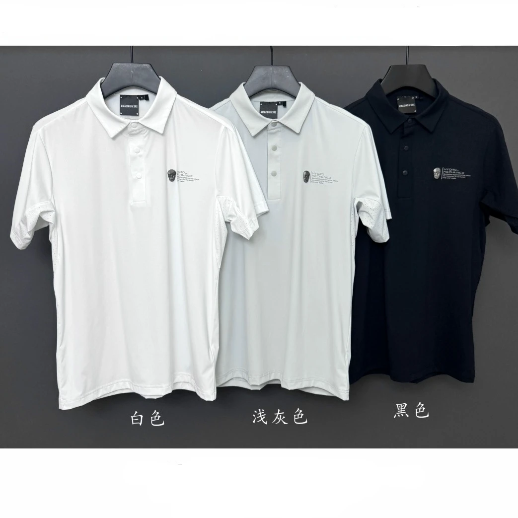 AMZ高尔夫男士POLO短袖 舒适透气凉感吸汗防紫外线运动休闲短
