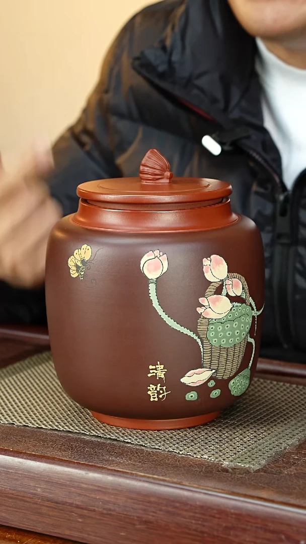 宜兴原矿紫砂茶叶罐2