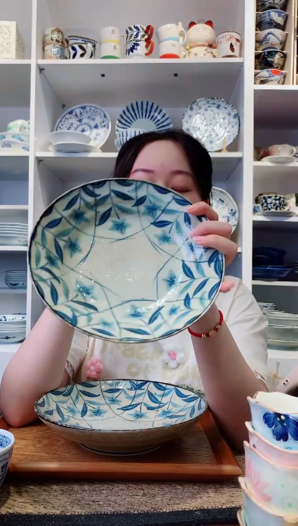 陶瓷黄泥桔梗深盘