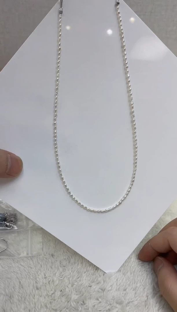 淡水珍珠银S925镶嵌颈饰