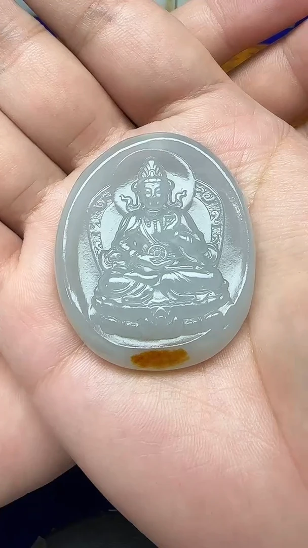 和田玉未镶嵌挂件烟**人1