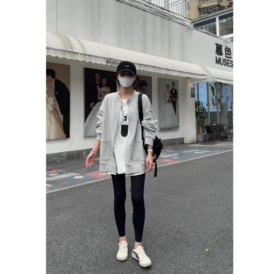 硕哥小众设计师款卫衣外套假两件春季时尚百搭显瘦高级上衣 22801