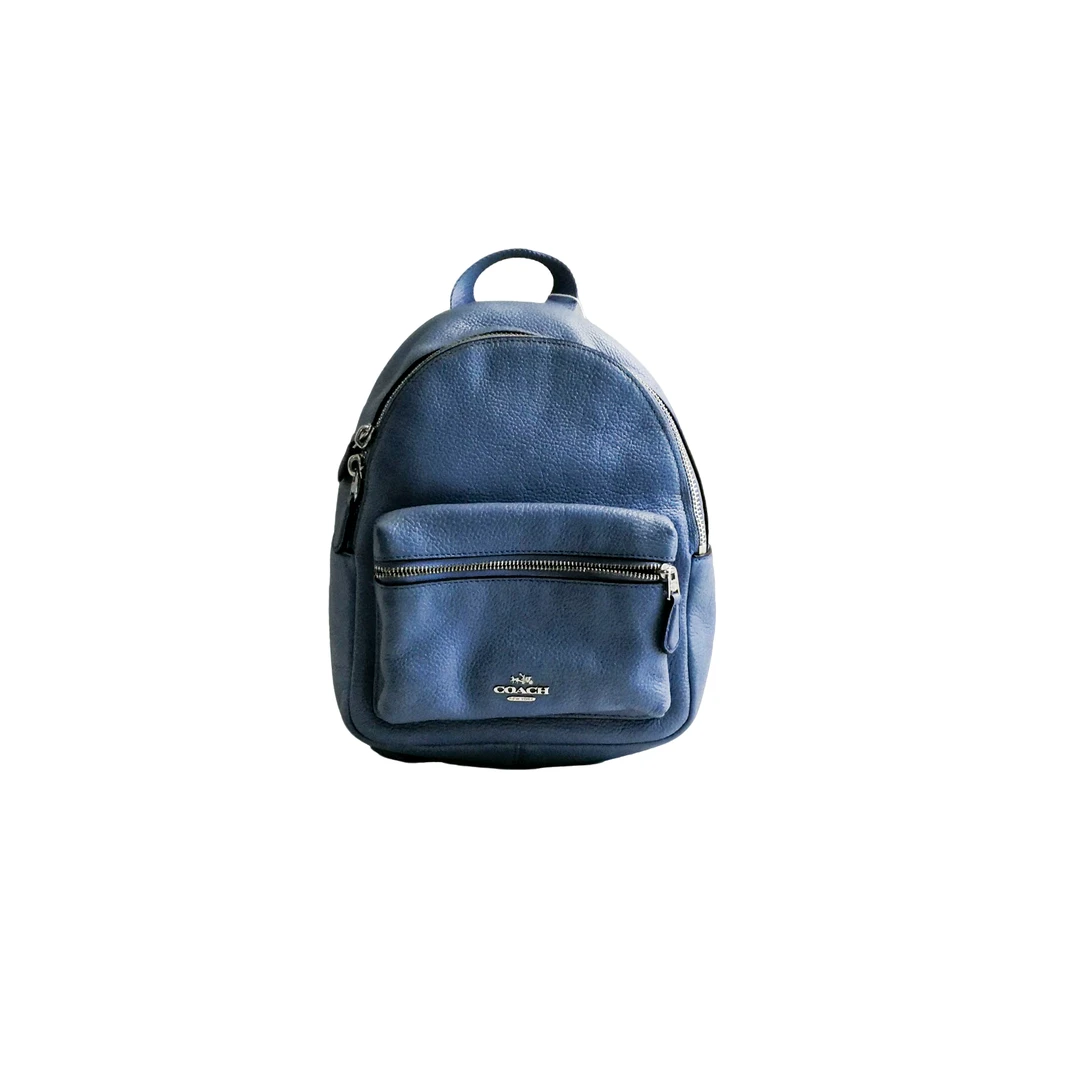 95新 COACH/蔻驰 coach  蓝色小双肩包  021620