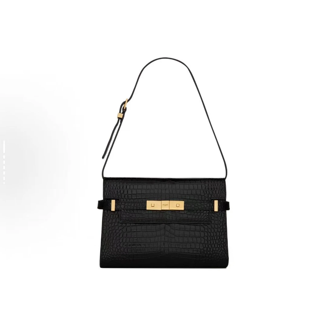 99新 YSL/圣罗兰 云朵奢品/圣罗兰 曼哈顿鳄压小号/98新