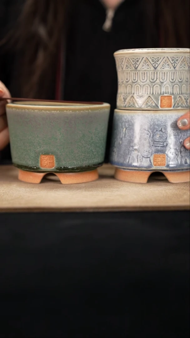 口径花盆-10-25-216一组三个默认有瑕