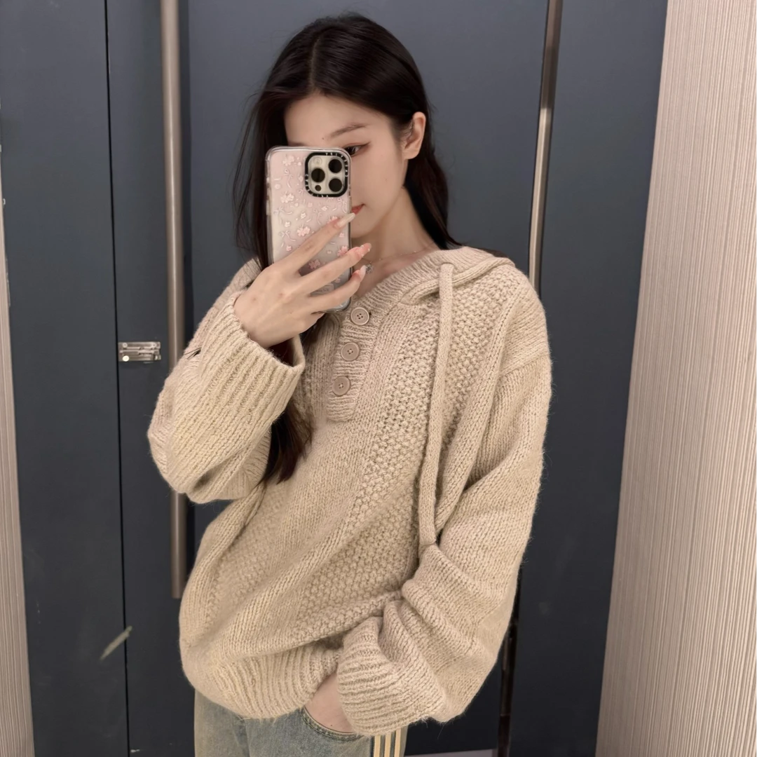 adidas CREW SWEATSHIRT厚款针织毛针织衫连帽套头针织衫 KS5968