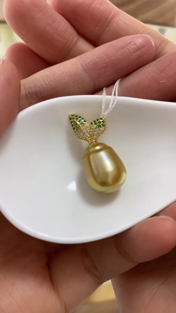 【闪购商品】海水珍珠吊坠(赠链)银S925镶嵌11-12mm