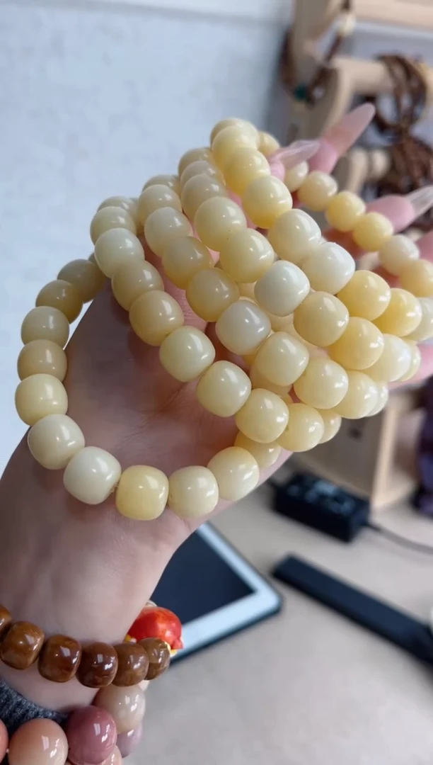 【闪购商品】菩提根/象牙果手串m799干磨桶珠11*12瑕疵不补