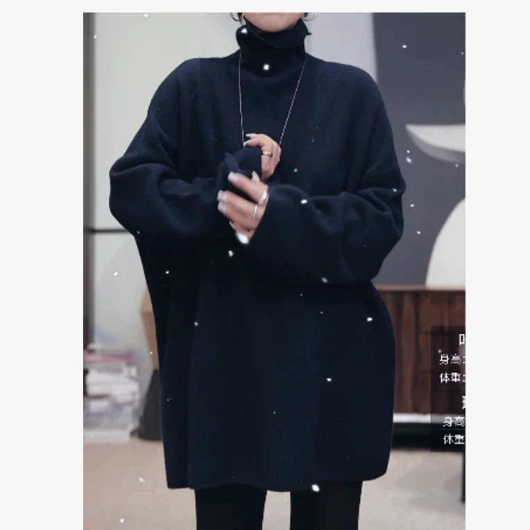 【明星私服】609g高克重百百绵羊毛双面织高领针织衫毛衣25418053