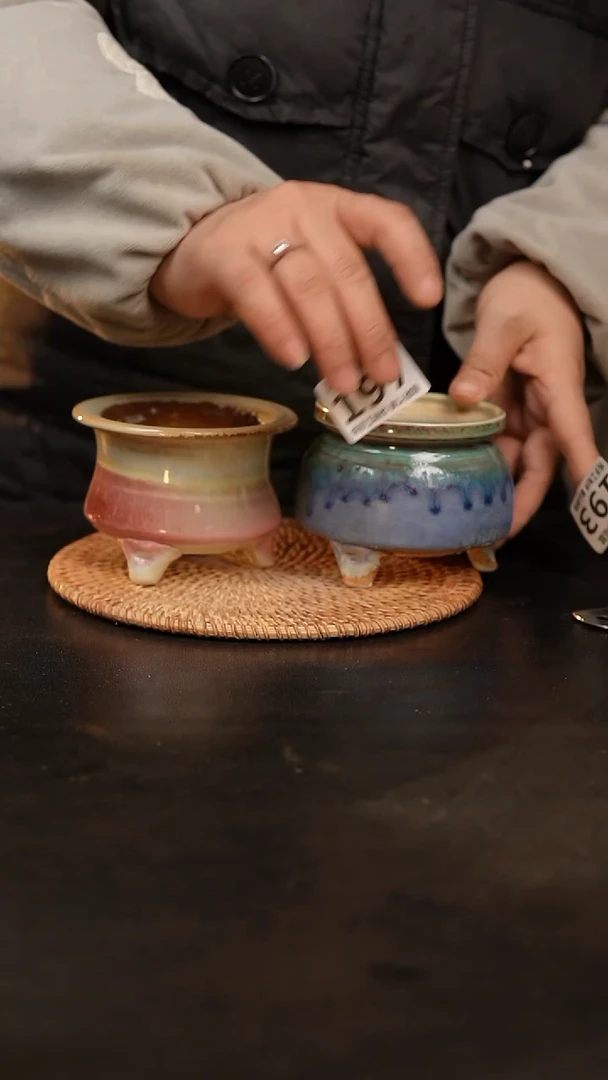 【闪购商品】瓷片197泥泥手工花盆口7