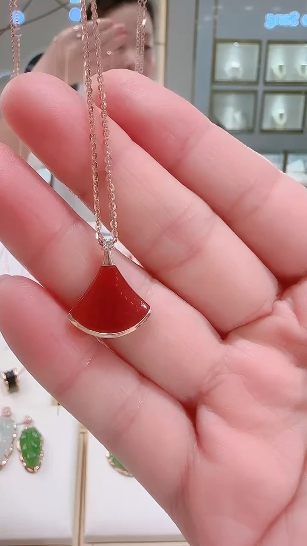【闪购商品】玛瑙/玉髓套链18K金镶嵌套链