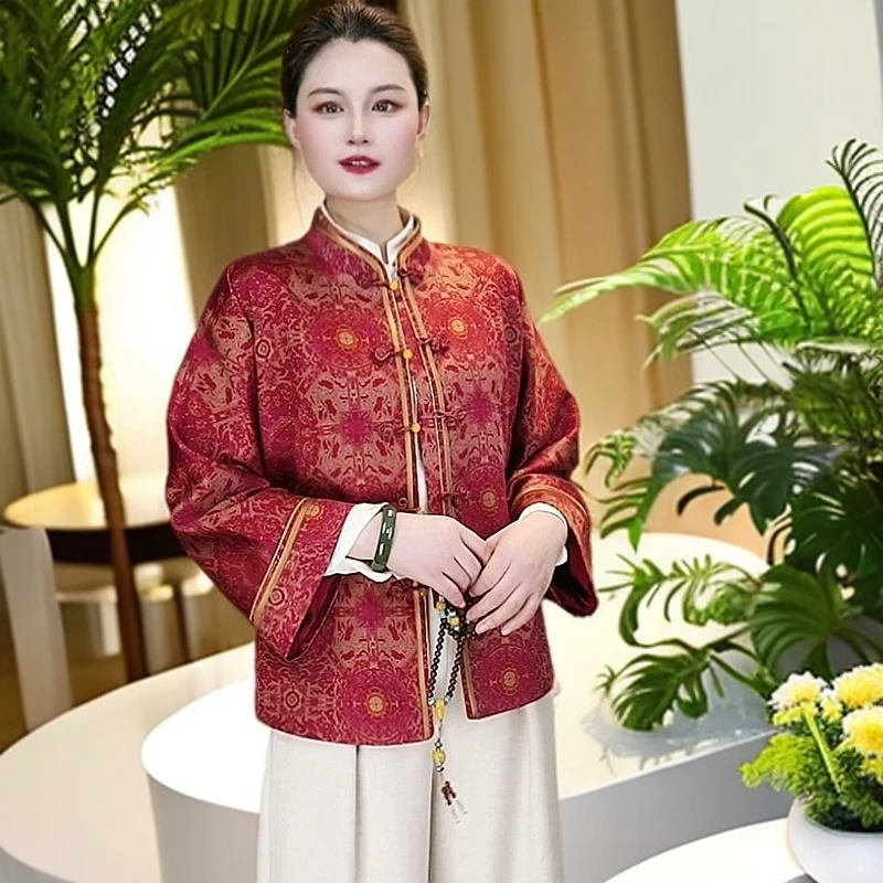 香云纱八大韵红色上衣