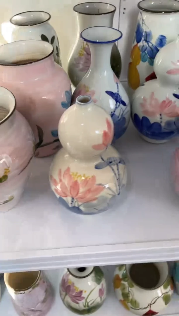 瓶陶景德镇手绘陶瓷