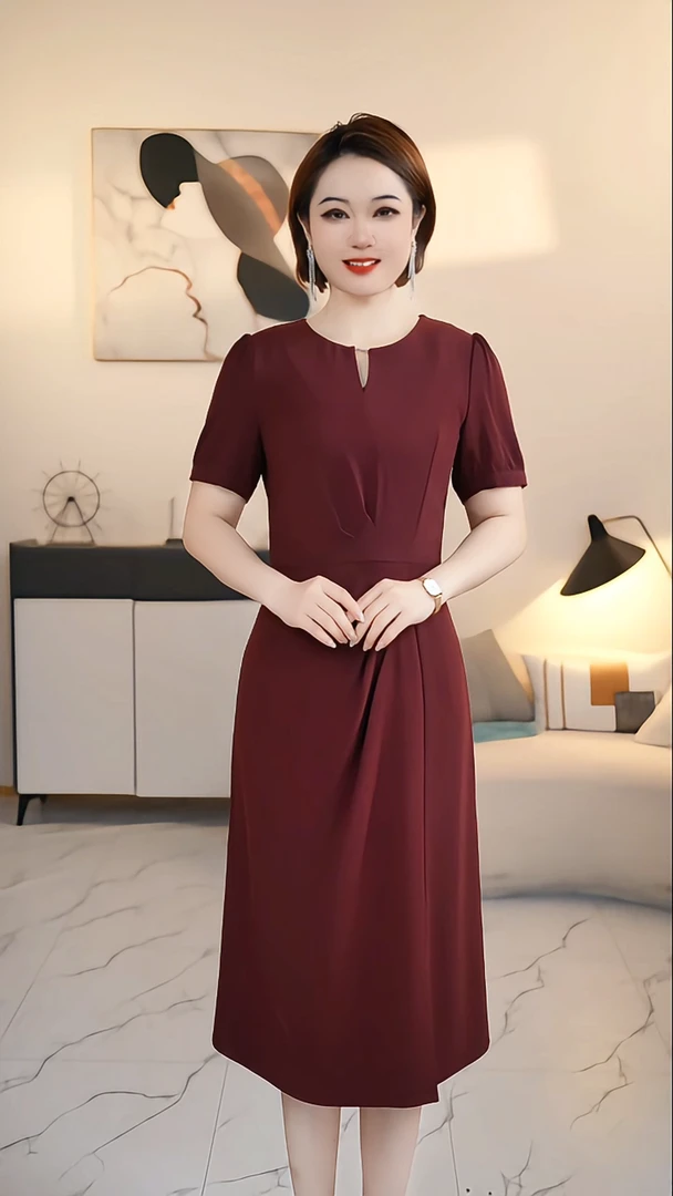 【深圳薇姐清仓】A气质高端大码显瘦连衣裙 8899