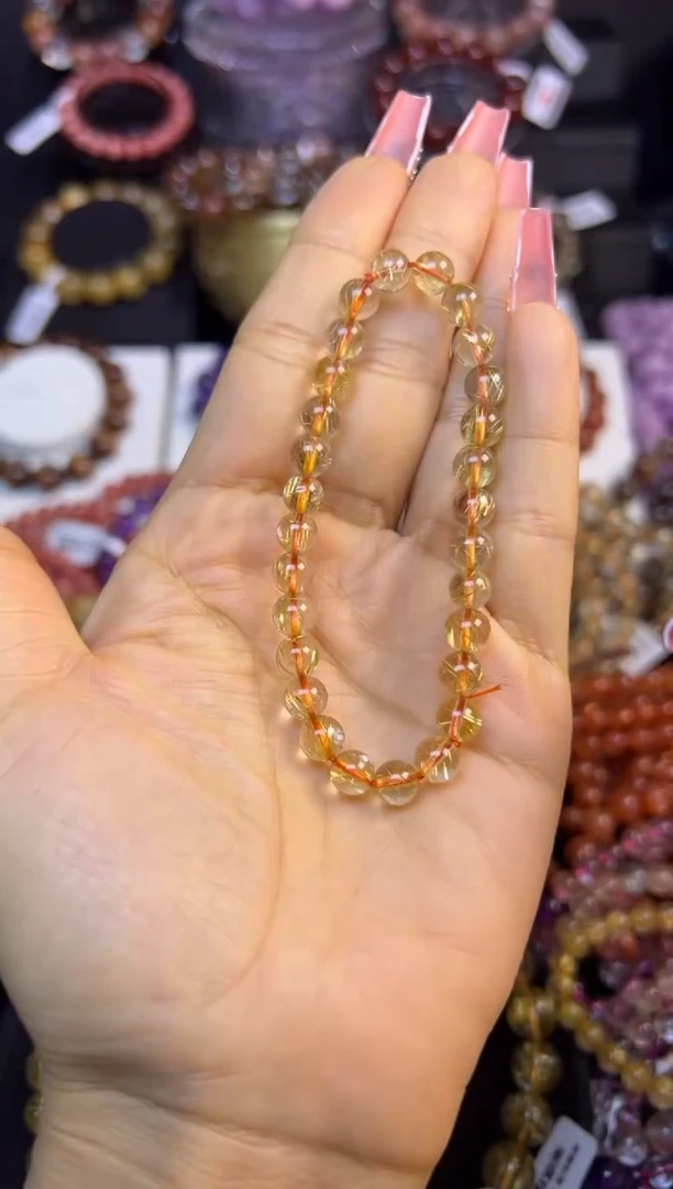 未镶嵌手串水晶金发晶6.8mm