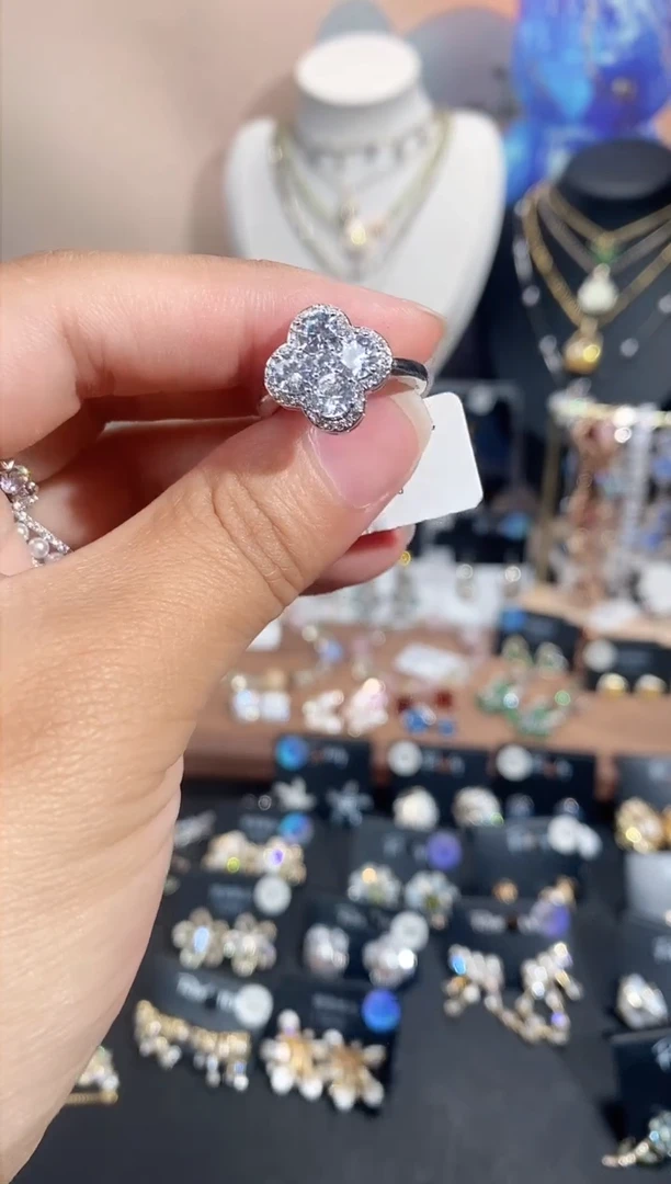 铜合金无925银戒指7312