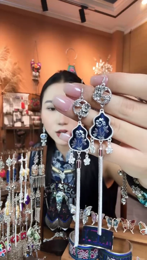刺绣纯手工民族风耳环