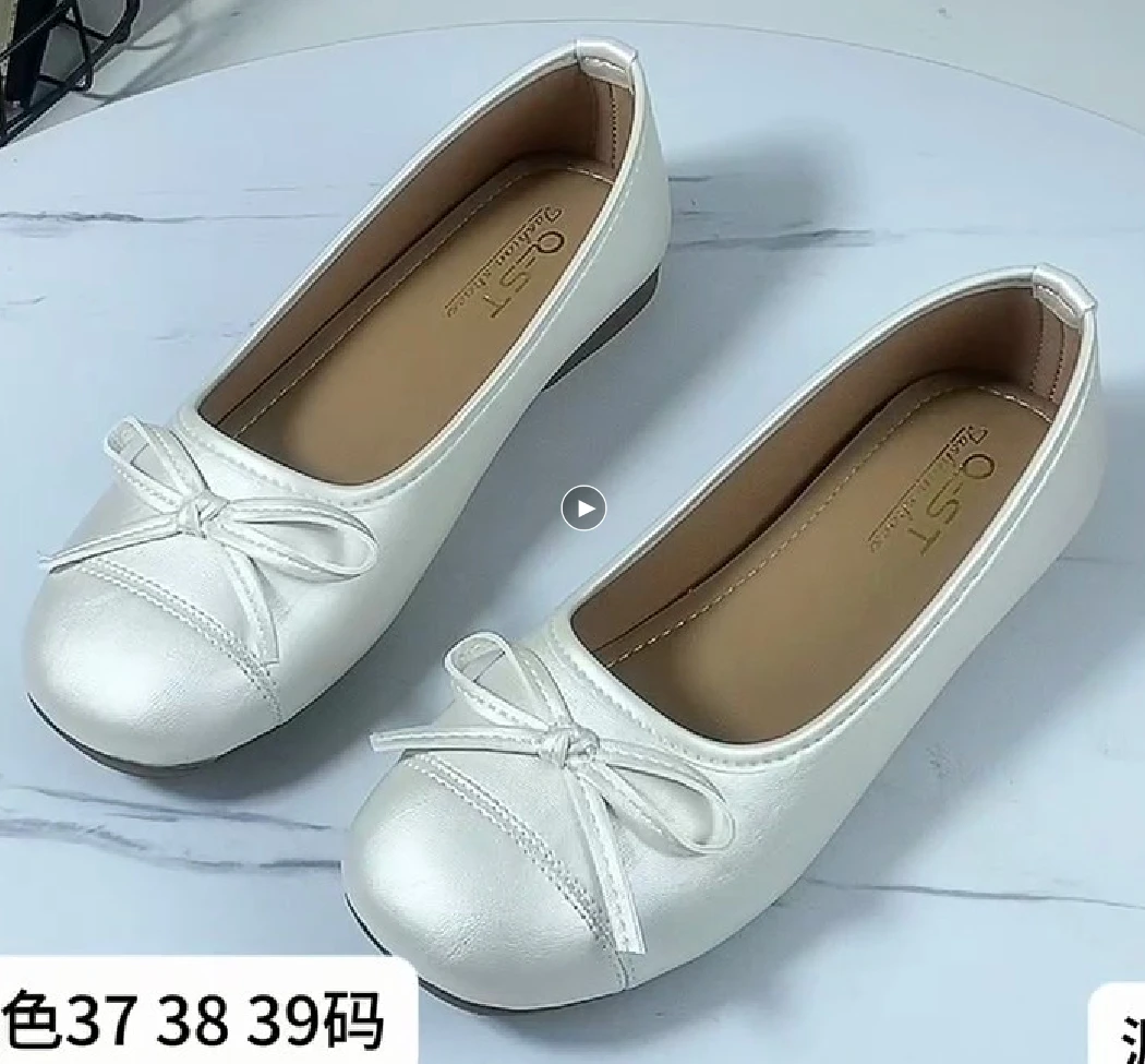 平底百搭蝴蝶结小单鞋百搭女人鞋子包头鞋女鞋百搭女人鞋子包头鞋